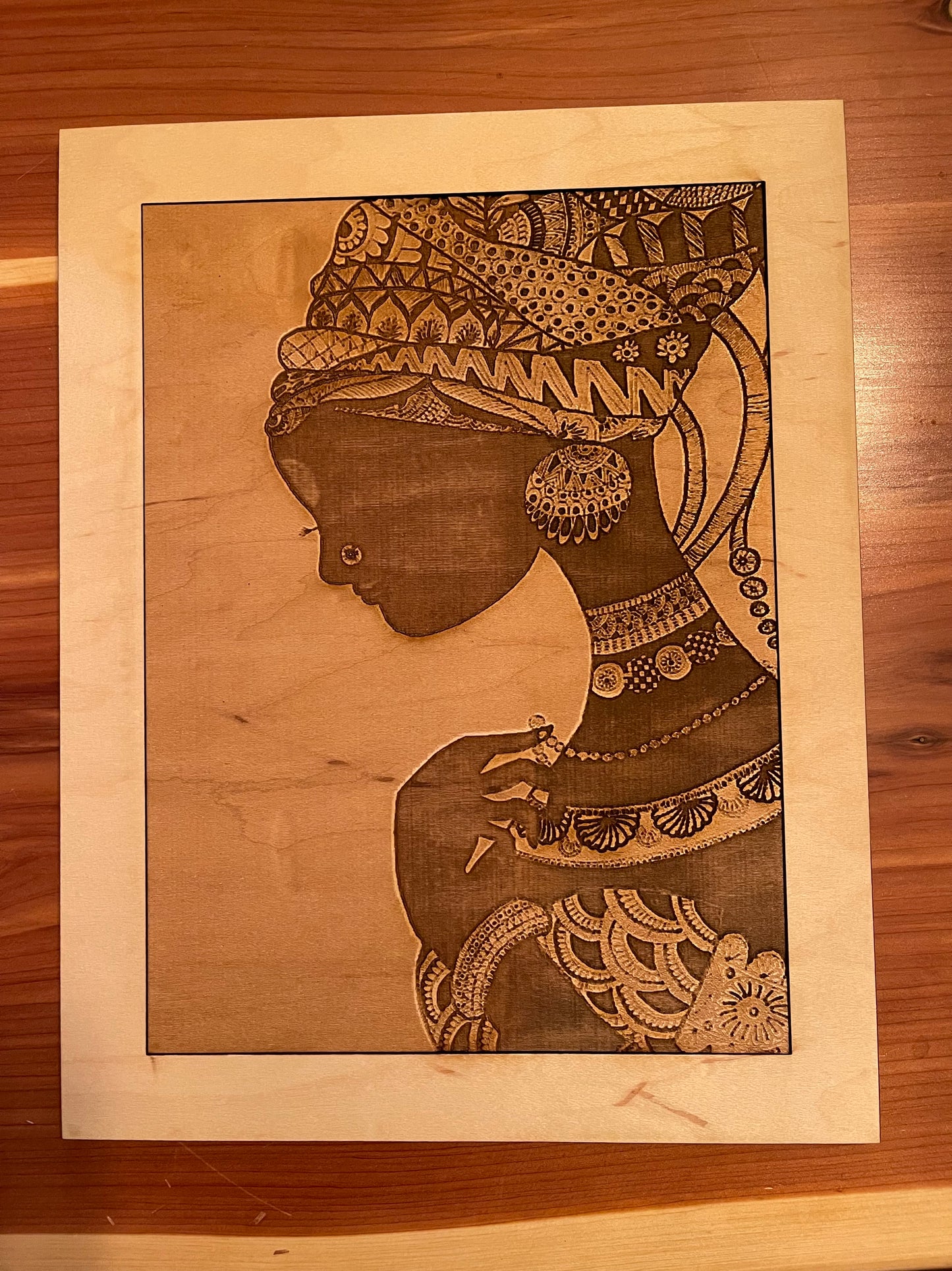 Neha Creations Woman Profile 8" by 10"