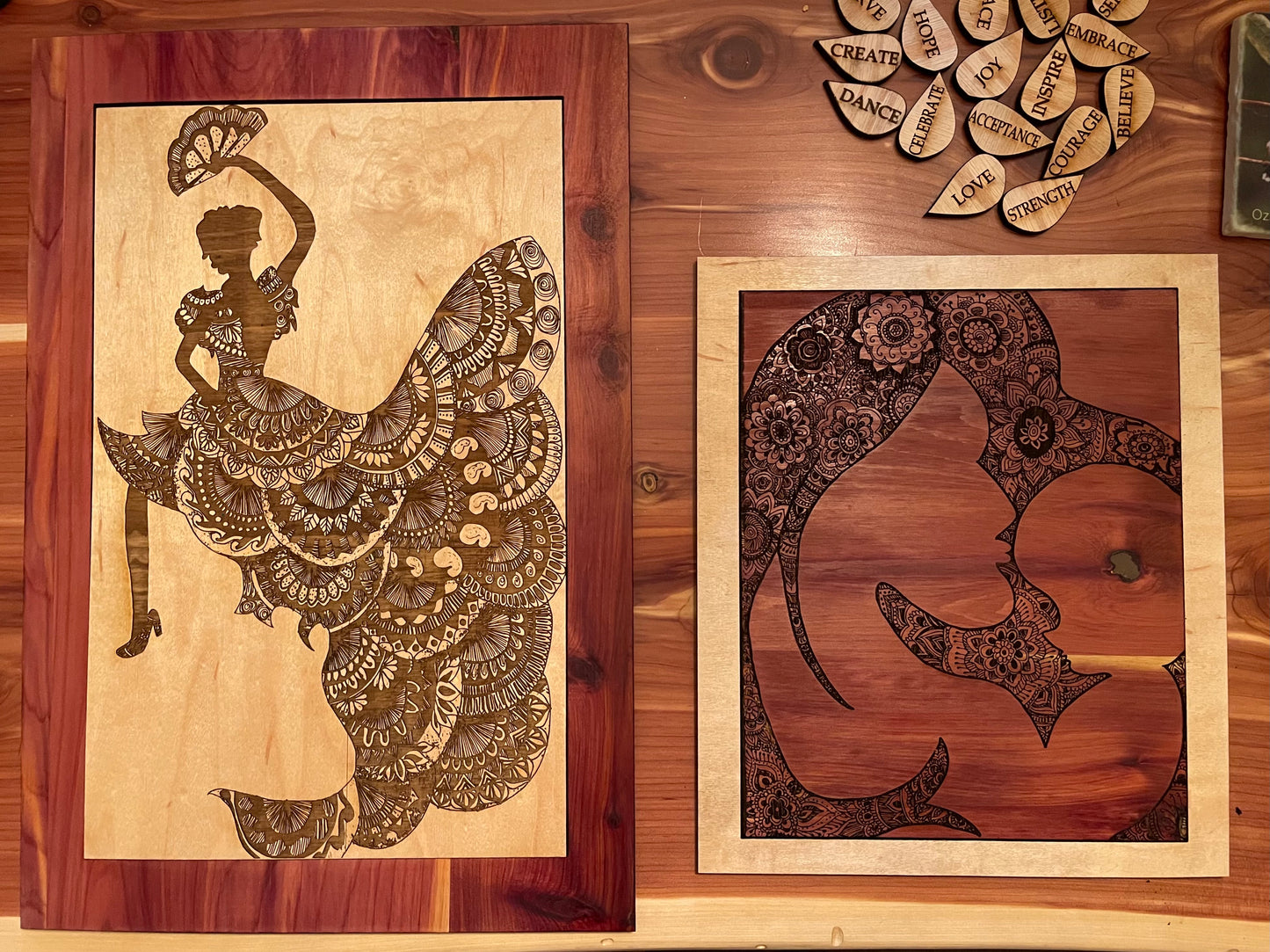 Neha Creations Woman Fan Dance 10 3/4" by 15 3/4"